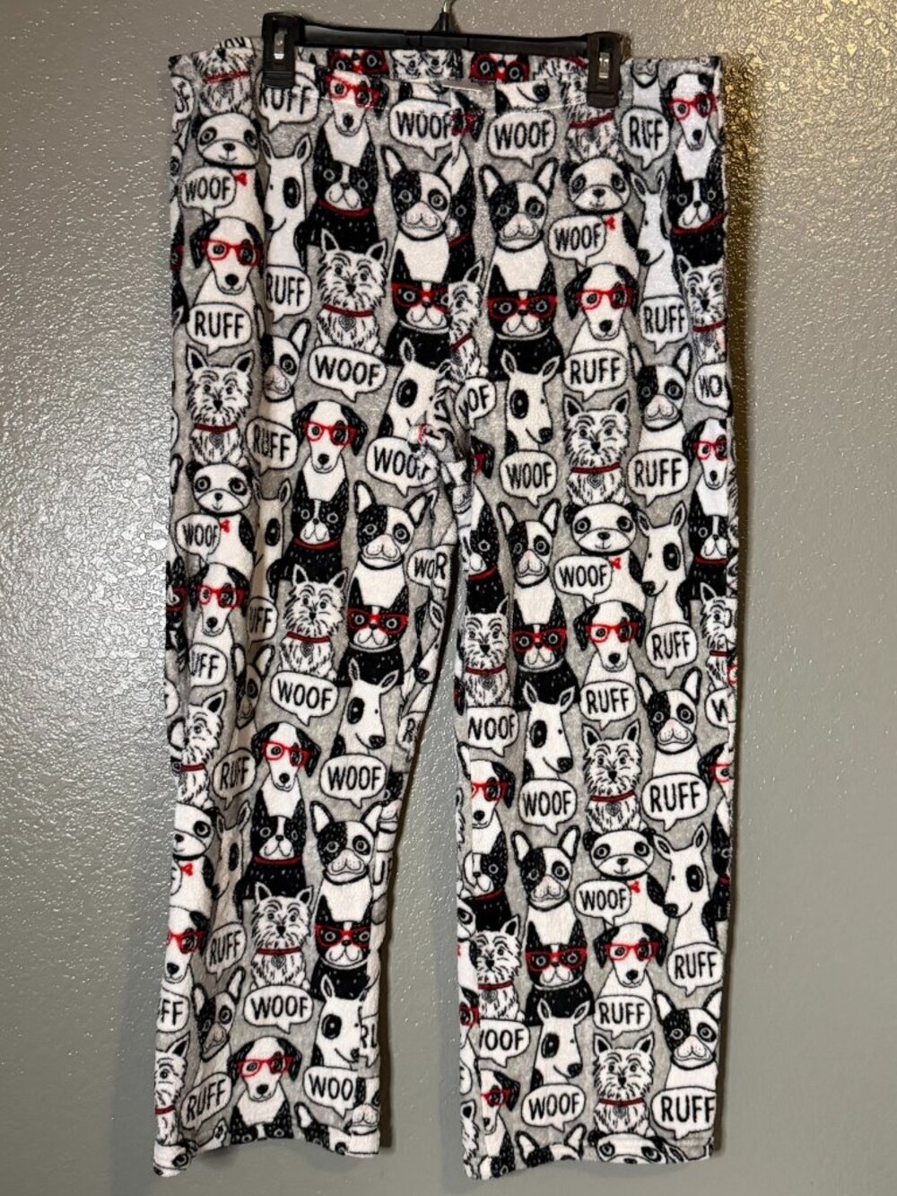 Secret Treasures Dog Print Fleece Pajama Pants XL 16-18 Cozy Lounge
